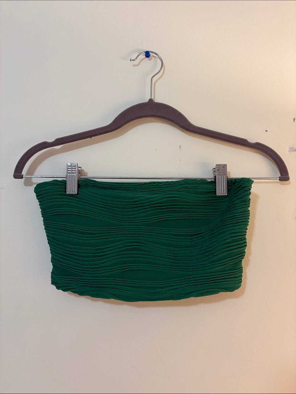 Green Strapless Bandeau Top
